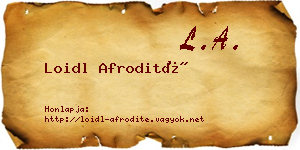Loidl Afrodité névjegykártya